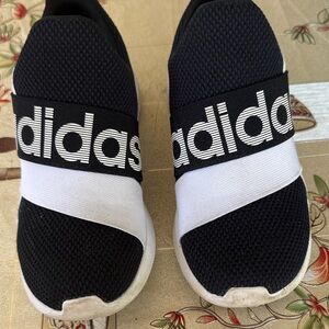 Adidas Kids Black and White Slip-On Sneakers